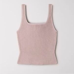Babaton sculpt knit tank blush S